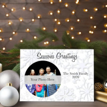 Cartão de Natal Personalizado com Foto da Família
