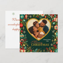 Cartão de Natal Personalizado com Foto de Família