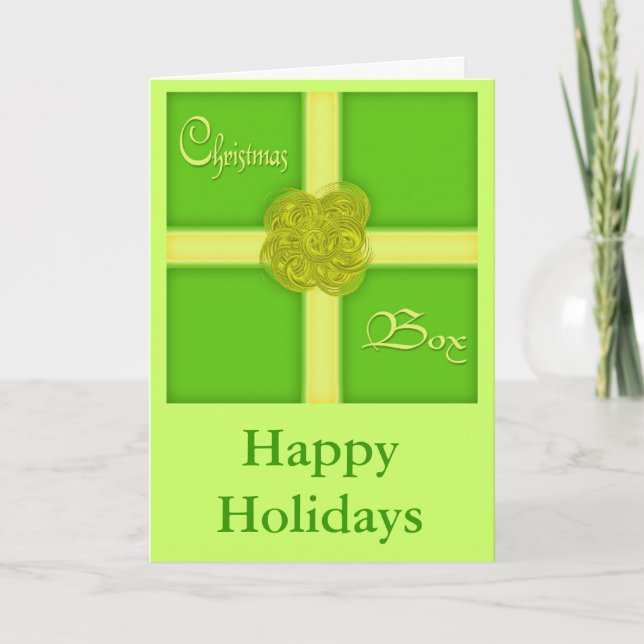 Cartão de Natal Personalizado de Caixa de Natal Bo (Frente)