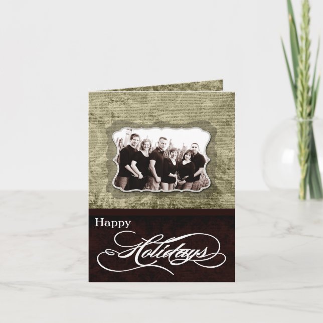 Cartão de Natal Personalizado de Folha 5x7 (Frente)