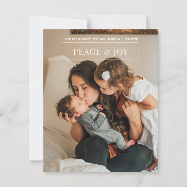 Cartão de Natal Personalizado de Orçamento e Texto (Frente)