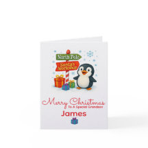 Cartão de Natal Personalizado de Pinguim