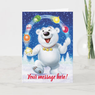 Cartão de Natal personalizado do Polar Bear malaba