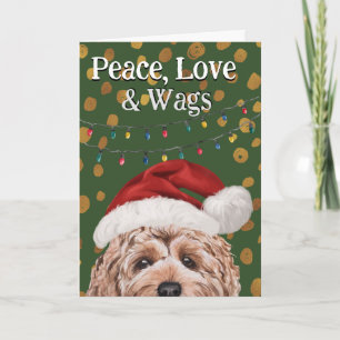 Cartão de Natal personalizado do seu Goldendoodle