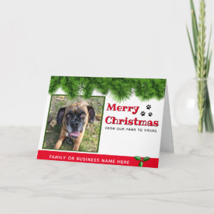 Cartão de Natal Personalizado dos Cães