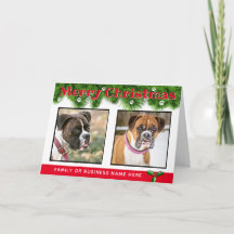 Cartão de Natal Personalizado dos Cães