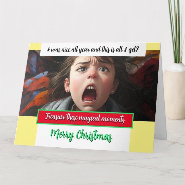 Cartão de Natal Personalizado É TUDO QUE EU GANHO? (Frente)