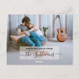 Cartão de Natal personalizado Feliz Férias com fot