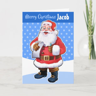 Cartão de Natal personalizado "Feliz Natal seu nom