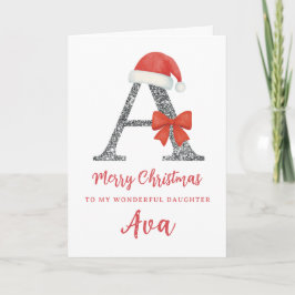 Cartão de Natal Personalizado - Letra A