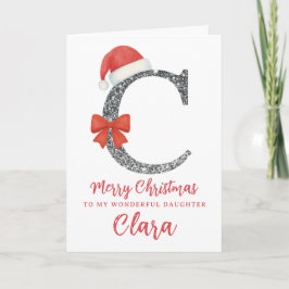 Cartão de Natal Personalizado - Letra C