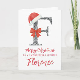 Cartão de Natal Personalizado - Letra F