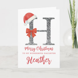 Cartão de Natal Personalizado - Letra H