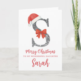 Cartão de Natal Personalizado - Letra S