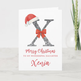 Cartão de Natal Personalizado - Letra X