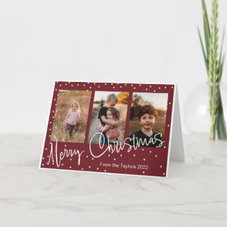 Cartão de Natal personalizado para colagem de foto