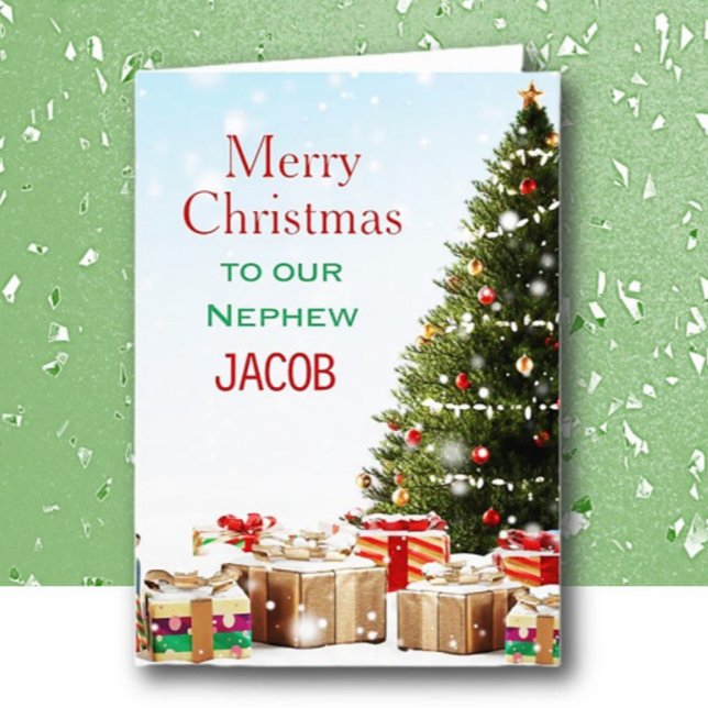 Cartão de Natal Personalizado para Sobrinho (Criador carregado)