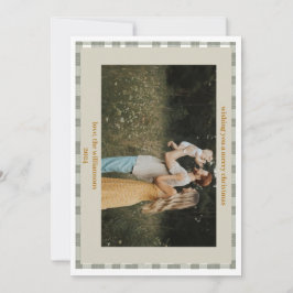 Cartão de Natal Personalizado para Xadrez Gingham