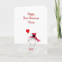 Cartão de Natal Personalizado Peggy Penguin 1rua