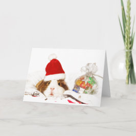 CARTÃO DE NATAL PERSONALIZADO PORQUINHO DA ÍNDIA C