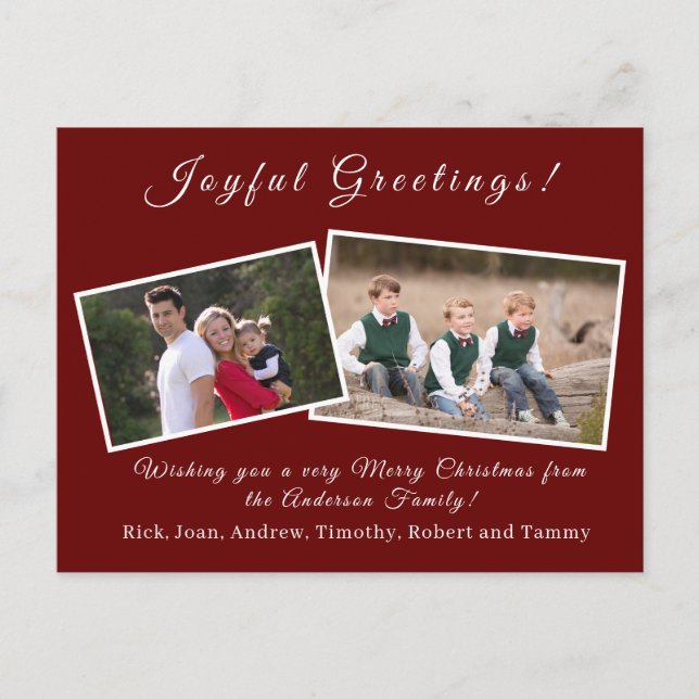 Cartão de Natal Personalizável (Frente)