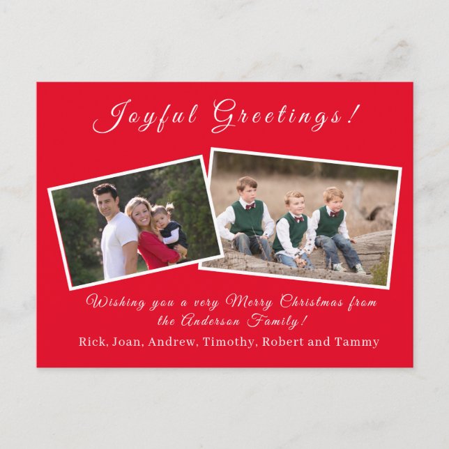 Cartão de Natal Personalizável (Frente)