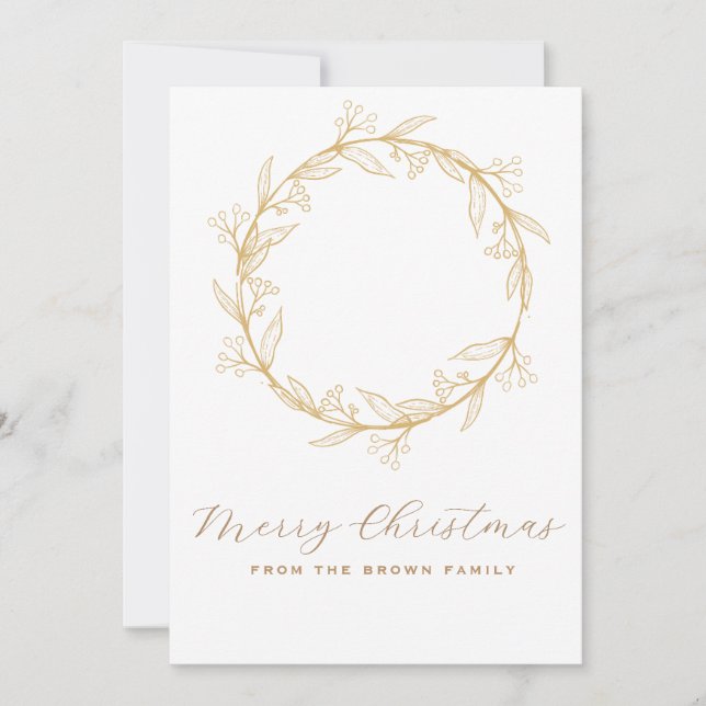 Cartão de Natal personalizável moderno (Frente)