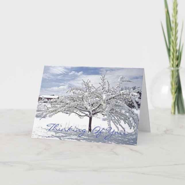 cartão de Natal personalizável/Pensamento de você/ (Frente)