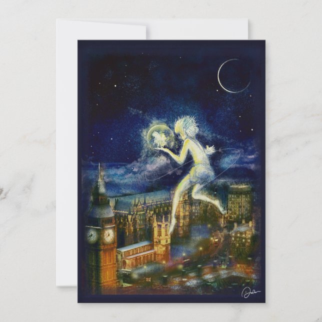 Cartão de Natal Peter Pan (Frente)