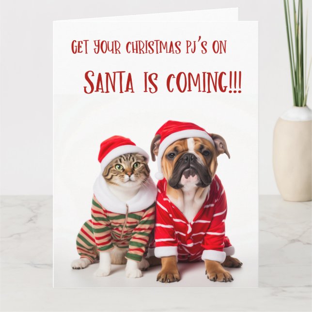 Cartão de Natal Pets (Frente)