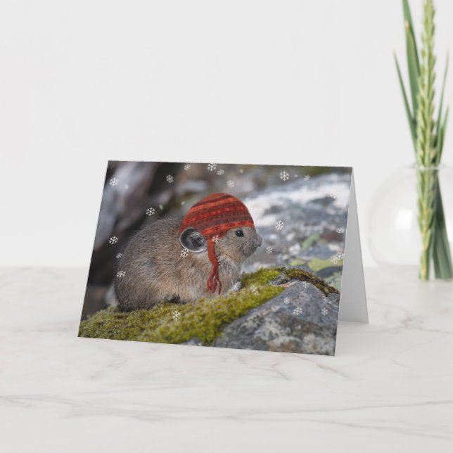 Cartão de Natal Pika (Frente)