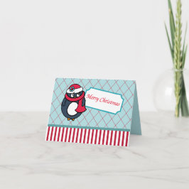 Cartão de Natal Pinguim