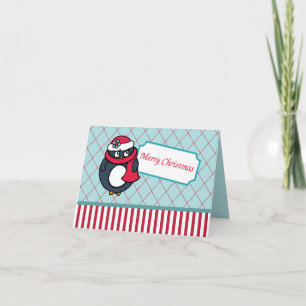 Cartão de Natal Pinguim