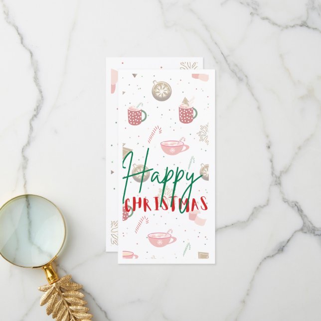 Cartão de Natal plano (Frente/Verso In Situ)