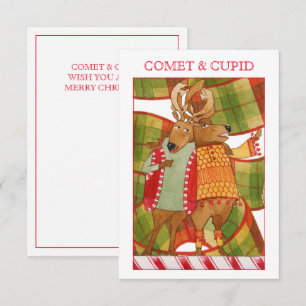Cartão de Natal Plano COMET CUPID 3,5x5