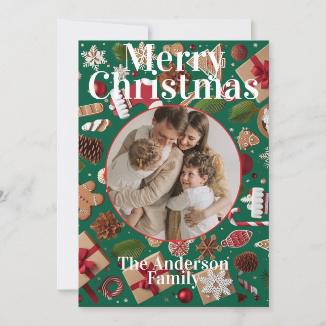 Cartão de Natal Plano Festivo (Frente)