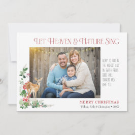 Cartão de Natal Plano Let Heaven & Nature Sing