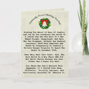 Cartão de Natal Politicamente Correto Muito Engraç