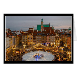 Cartão de Natal Polônia de Varsóvia