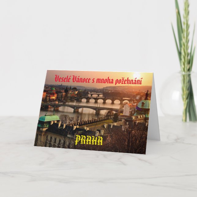 Cartão de Natal Praga (Praha) (Frente)