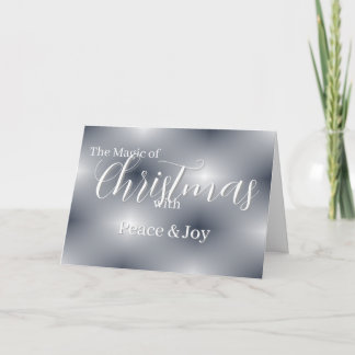 Cartão de Natal Prateado Minimalista