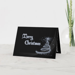 Cartão de Natal preto e branco