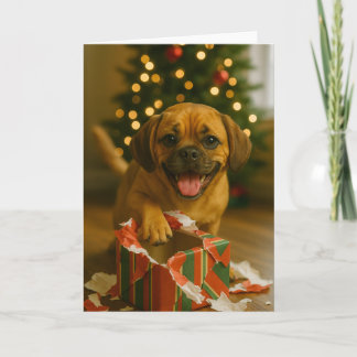 Cartão de Natal Puggle Malvado