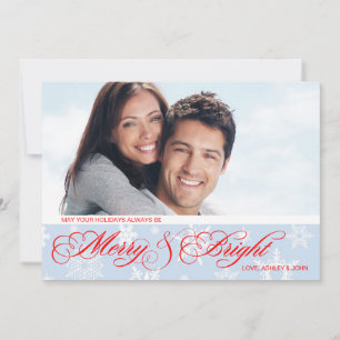 Cartão de Natal Red Blue Snowflake