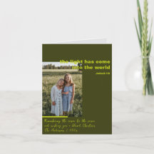 Cartão de Natal Religioso com Foto Dobrável