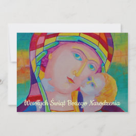 Cartão de Natal Religioso do Wesołych świąt em pol