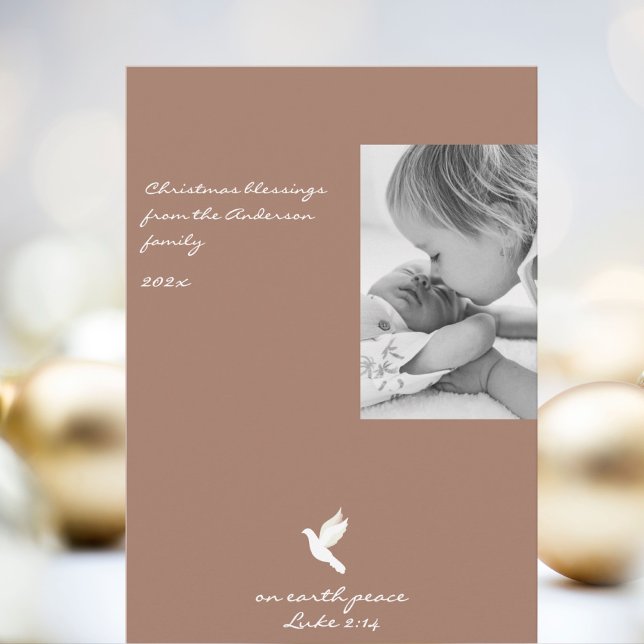 Cartão de Natal religioso moderno em foto (Criador carregado)