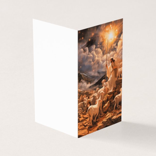 Cartão de Natal Religioso Personalizado (Exterior)