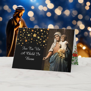 Cartão de Natal Religioso Personalizar Assinatura