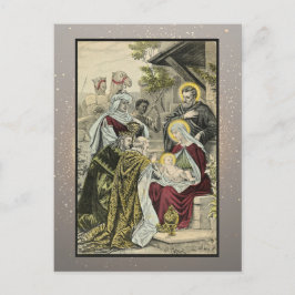 Cartão de Natal Religioso Vintage